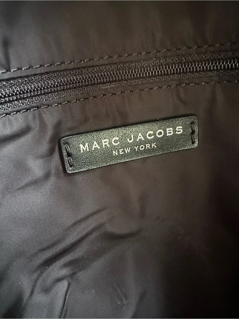 Marc Jacobs Black Nylon Backpack with Front Pockets and Adjustable Straps